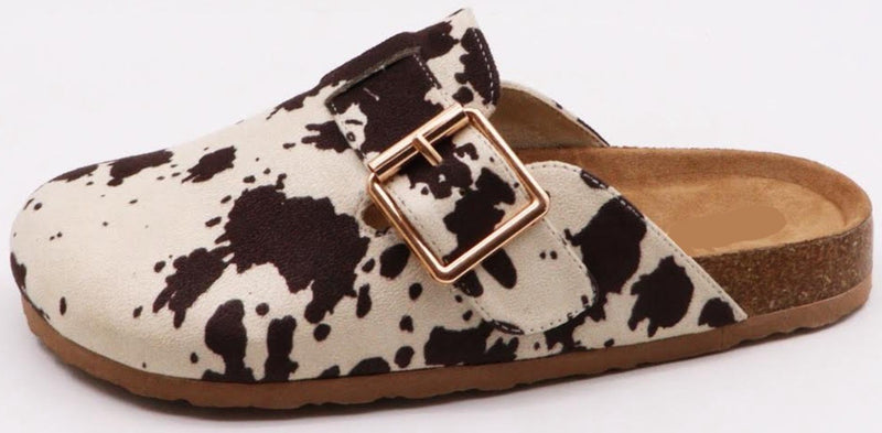 Cow Print Buckle Trim Slide