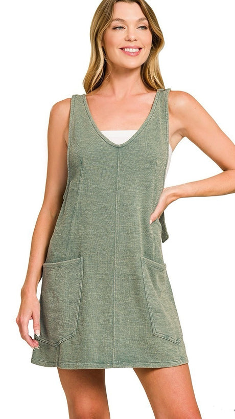 Washed French Terry Knit Jumper