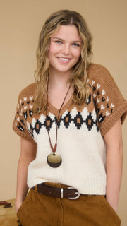 Diamond V-Neck Sweater Vest