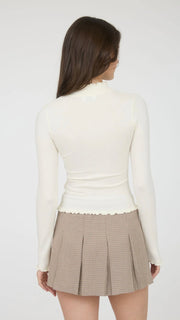 Lettuce Edge Mock Neck Top