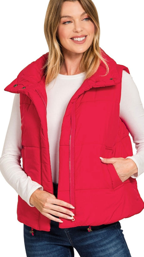 Zip Front Puffer Vest