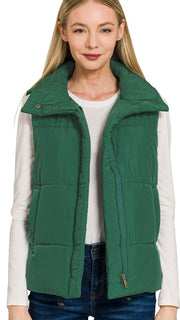 Zip Front Puffer Vest
