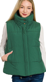Zip Front Puffer Vest