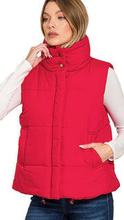 Zip Front Puffer Vest