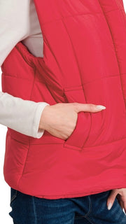 Zip Front Puffer Vest