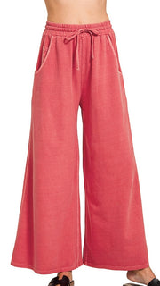 Mineral Wide Leg French Terry Pants