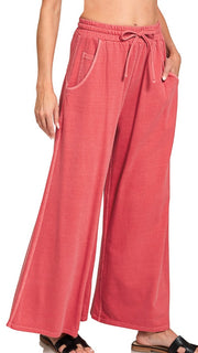 Mineral Wide Leg French Terry Pants