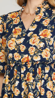 Floral Ruffle Tiered S/S Dress