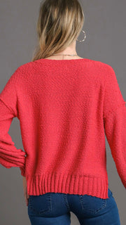 Textured V-Neck Sweater
