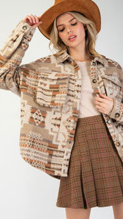 Aztec Patch Pocket Slouch Jacket