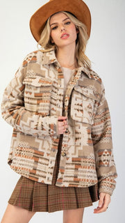 Aztec Patch Pocket Slouch Jacket