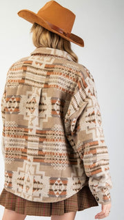 Aztec Patch Pocket Slouch Jacket