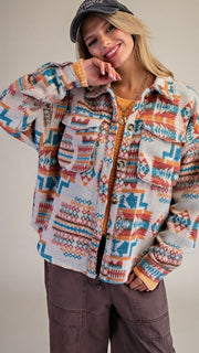 Aztec Patch Pocket Slouch Jacket