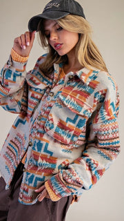 Aztec Patch Pocket Slouch Jacket