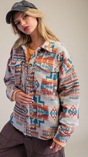 Aztec Patch Pocket Slouch Jacket