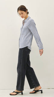 Cotton Gauze Striped Top