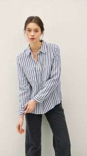 Cotton Gauze Striped Top