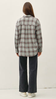 Cotton Plaid Flannel Top