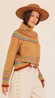 Fair Isle Turtleneck Sweater
