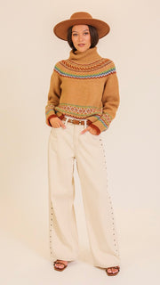 Fair Isle Turtleneck Sweater
