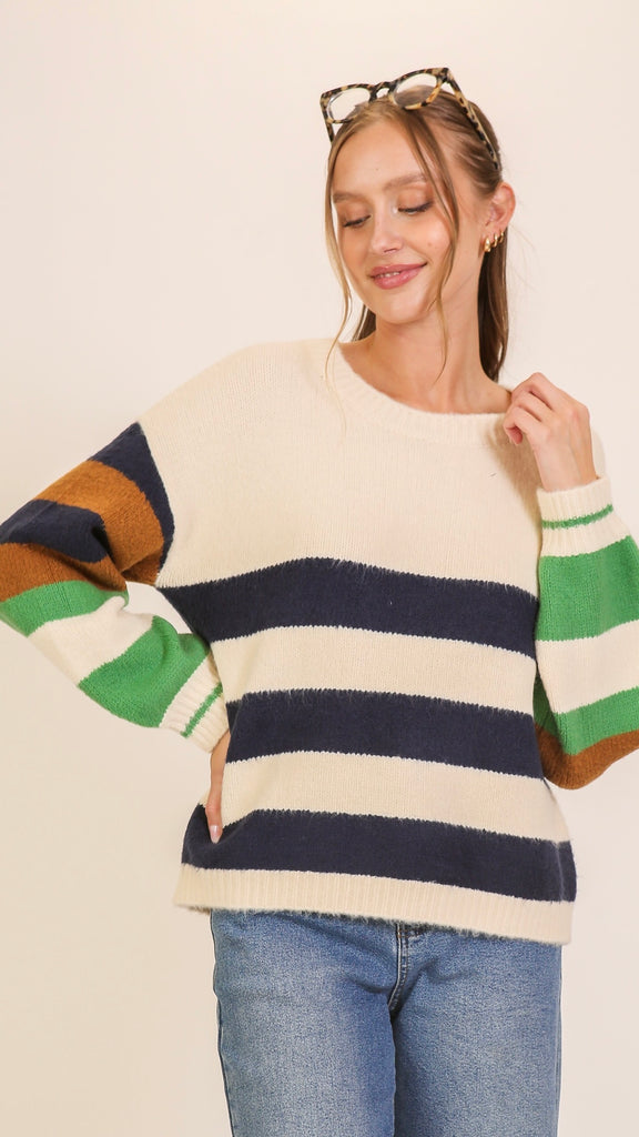 Colorblock Stripe Sweater