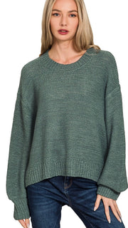 Slouch Balloon Sleeve Sweater