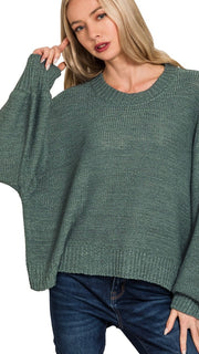Slouch Balloon Sleeve Sweater