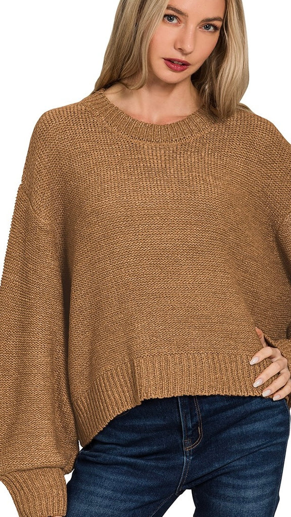 Slouch Balloon Sleeve Sweater