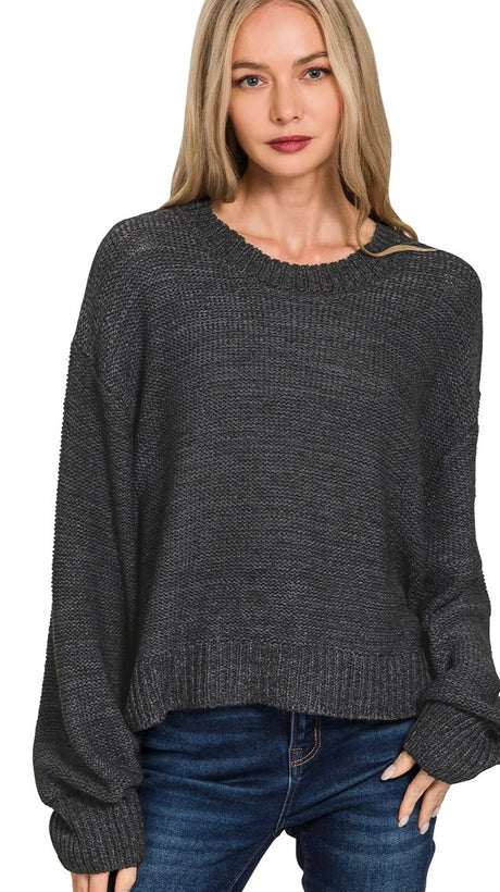 Slouch Balloon Sleeve Sweater