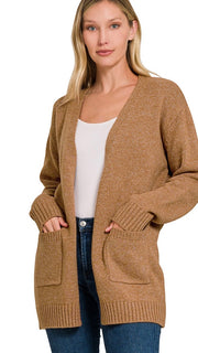 Patch Pocket Mid Thigh Cardigan