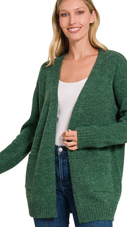 Patch Pocket Mid Thigh Cardigan