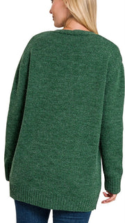 Patch Pocket Mid Thigh Cardigan