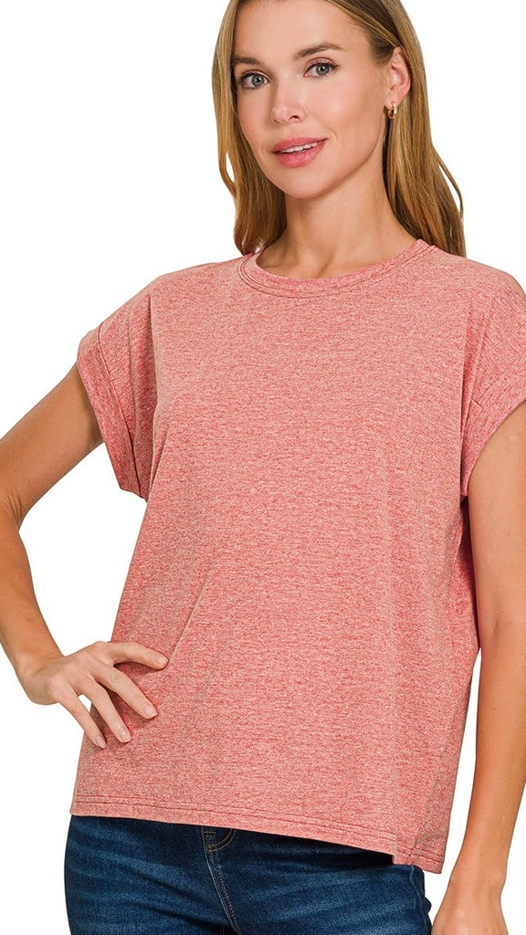 Basic Cuff Short Slv Knit Top