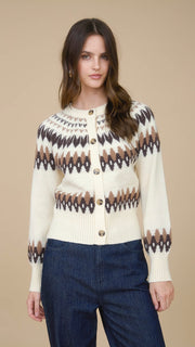 Fair Isle Button Front Cardigan