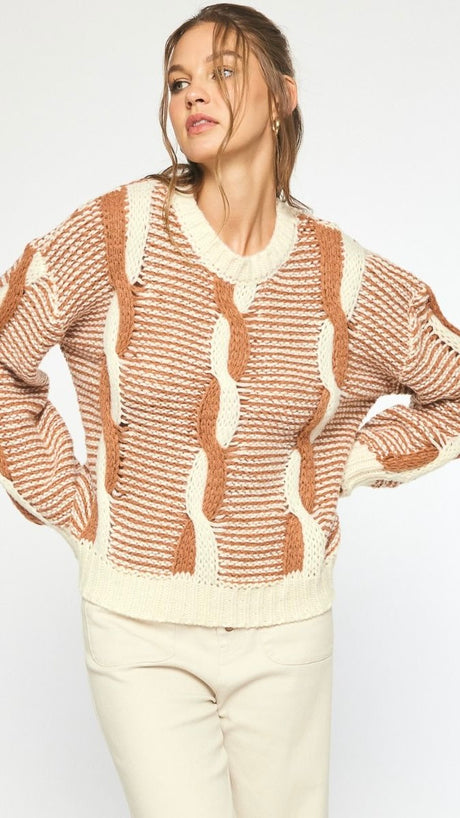 Jumbo Cable Knit Sweater
