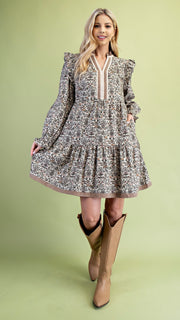 Woodland Fox Print Dress