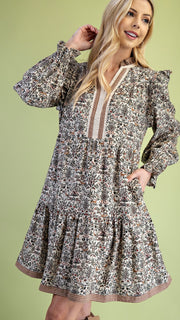 Woodland Fox Print Dress