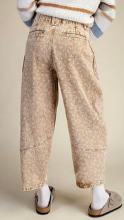 Mineral Wash Floral Patch Pkt Pants
