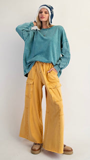 Mineral Snap Cargo Pocket Wide Leg Pants