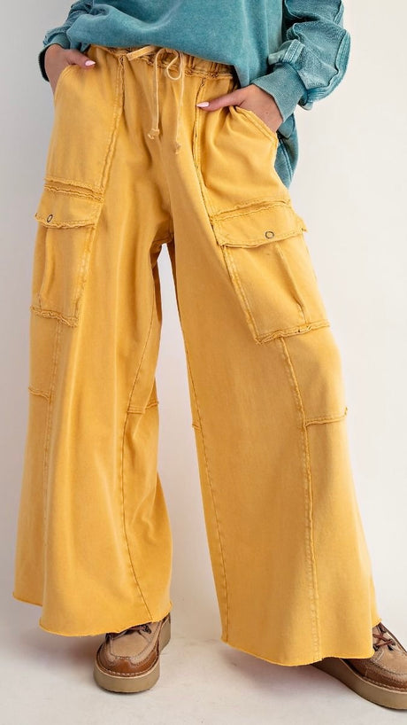 Mineral Snap Cargo Pocket Wide Leg Pants