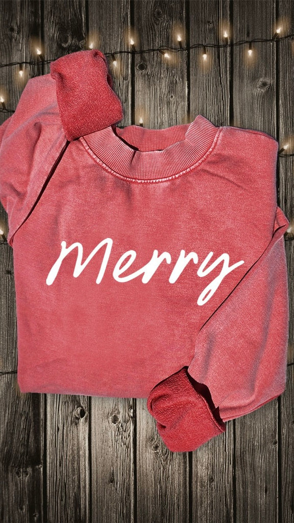 Merry Terry Knit Mineral Sweatshirt