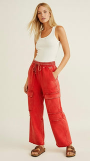 Mineral Terry Knit Cargo Pkt Pants