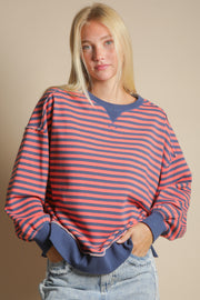 Striped French Terry Sweatshirt