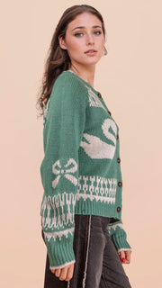 Swans Button Front Cardigan