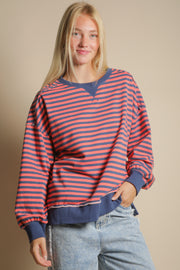 Striped French Terry Sweatshirt