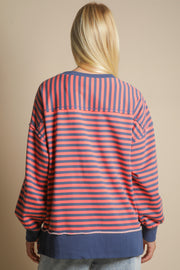 Striped French Terry Sweatshirt