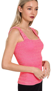 Textured Mineral Knit Tank Top 4