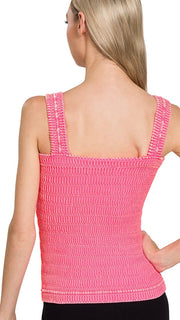 Textured Mineral Knit Tank Top 4
