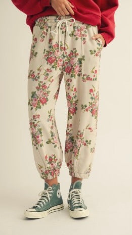 Floral Double Pkt Sweatpants