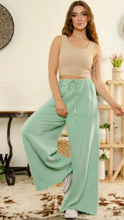 Patch Pkt Mineral Wash Knit Pants